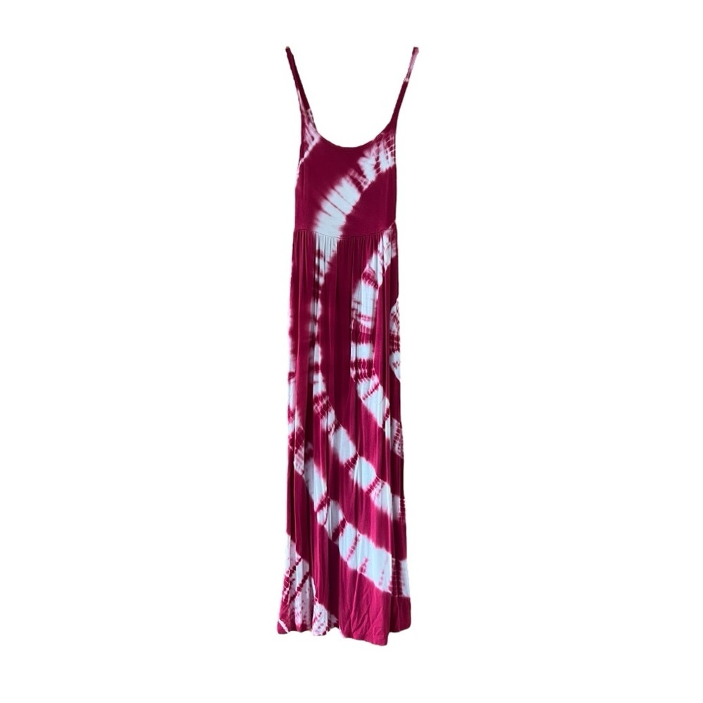 Justice Red and White Tie Dye Maxi Dress